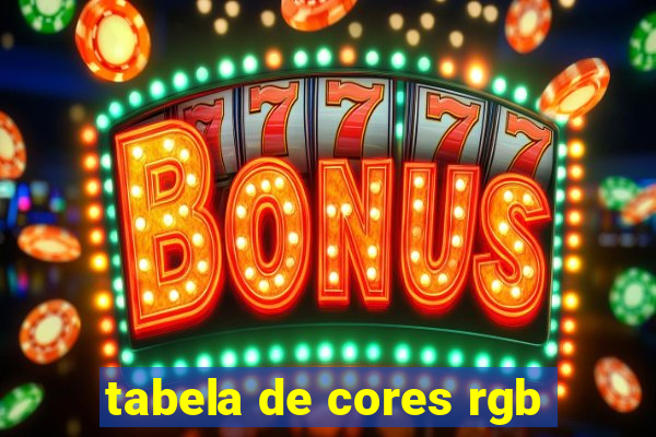 tabela de cores rgb